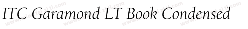 ITC Garamond LT Book Condensed字体转换